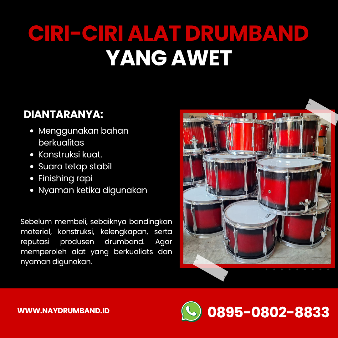 Ciri-Ciri Alat Drumband yang Awet