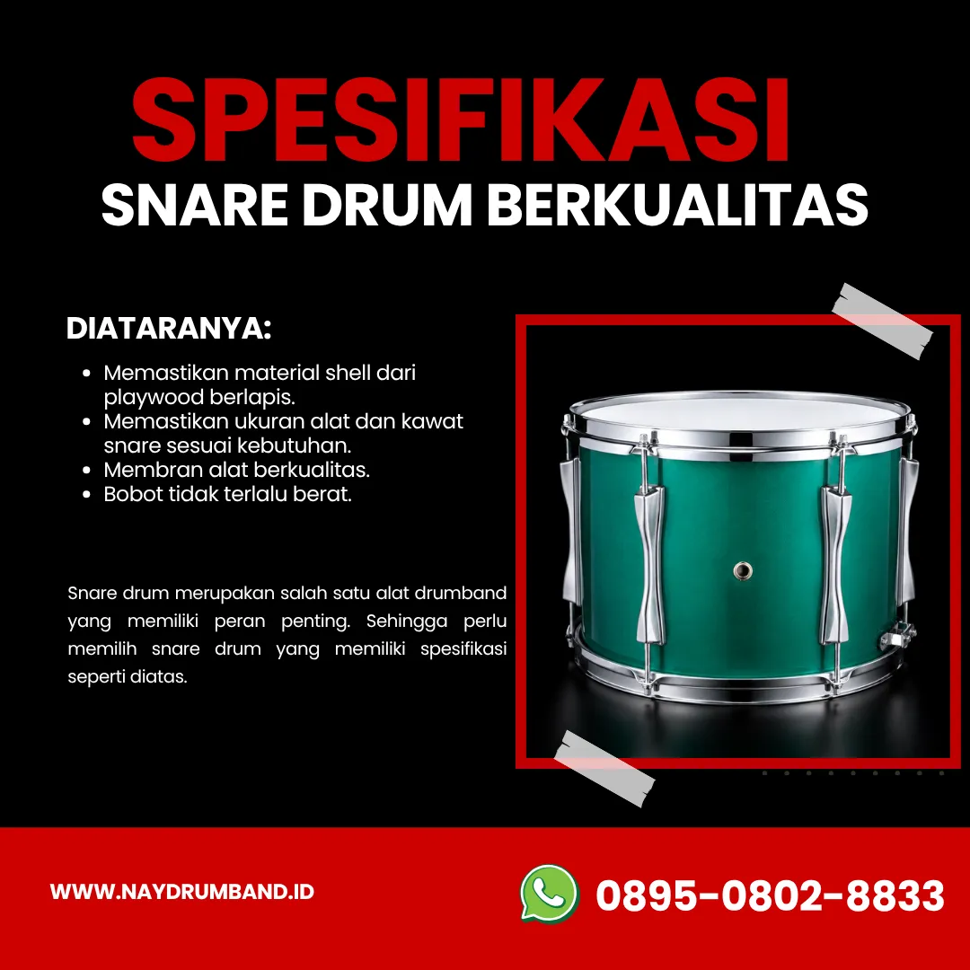 Spesifikasi Snare Drum Berkualitas yang Perlu Diketahui